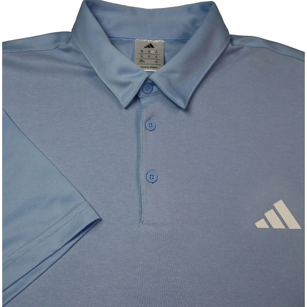 NEW Adidas Active Polo Golf Shirt Men XL Blue Short Sleeve Moisture-Wicking NWOT